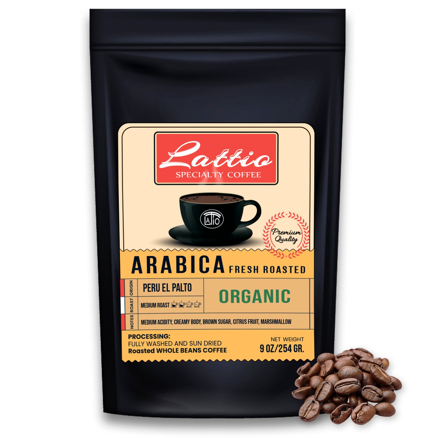 Lattio Peru El Palto Organic (Whole Beans)