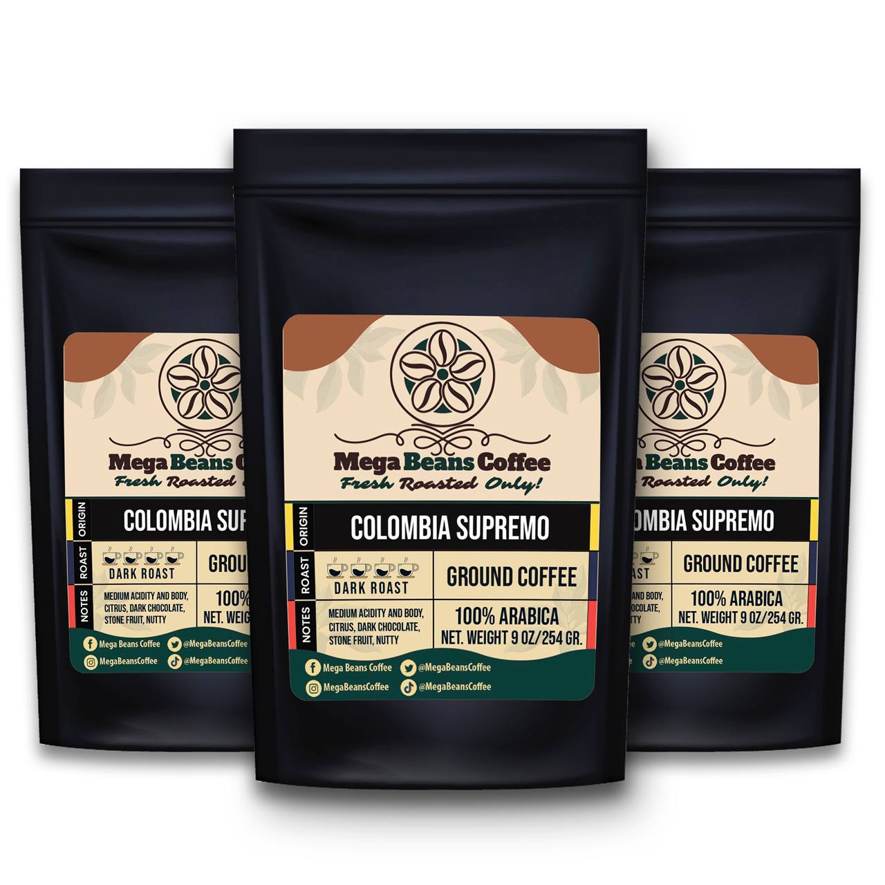 Dark roast Colombia Supremo