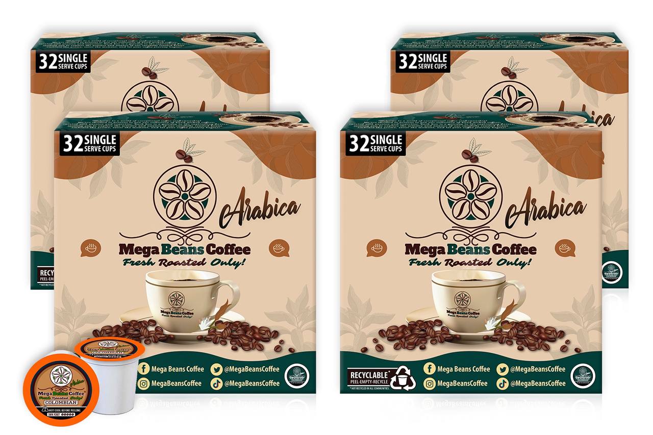 Mega Beans Single Serve Coffee Pods - Dark Roast