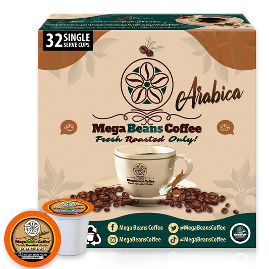 Mega Beans Single Serve Coffee Pods - Medium Roast