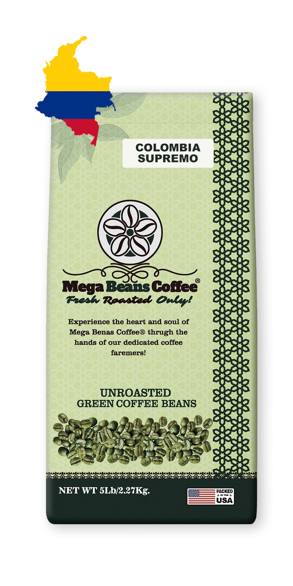 Colombia Supremo / Unroasted Green Whole Bean Coffee
