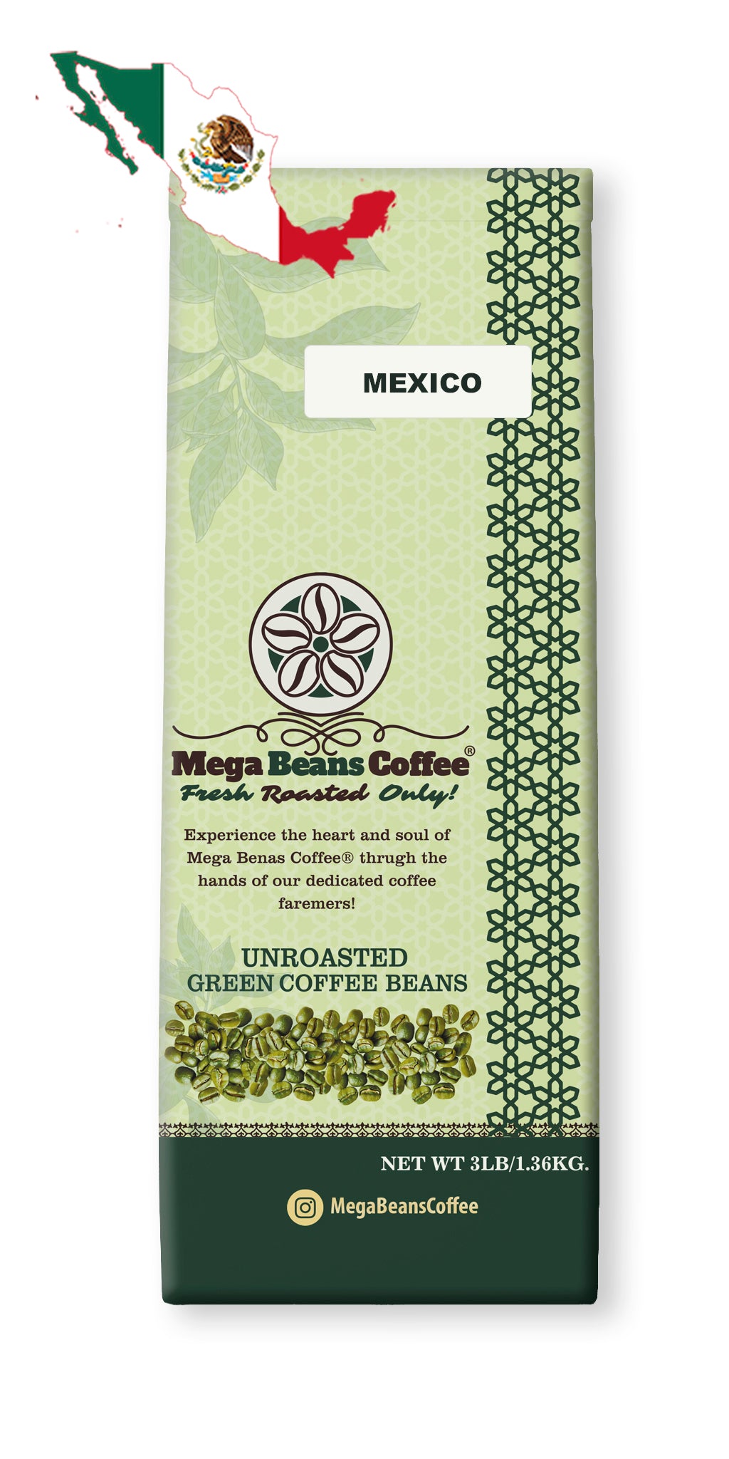 Mexico / Unroasted Green Whole Bean Coffee