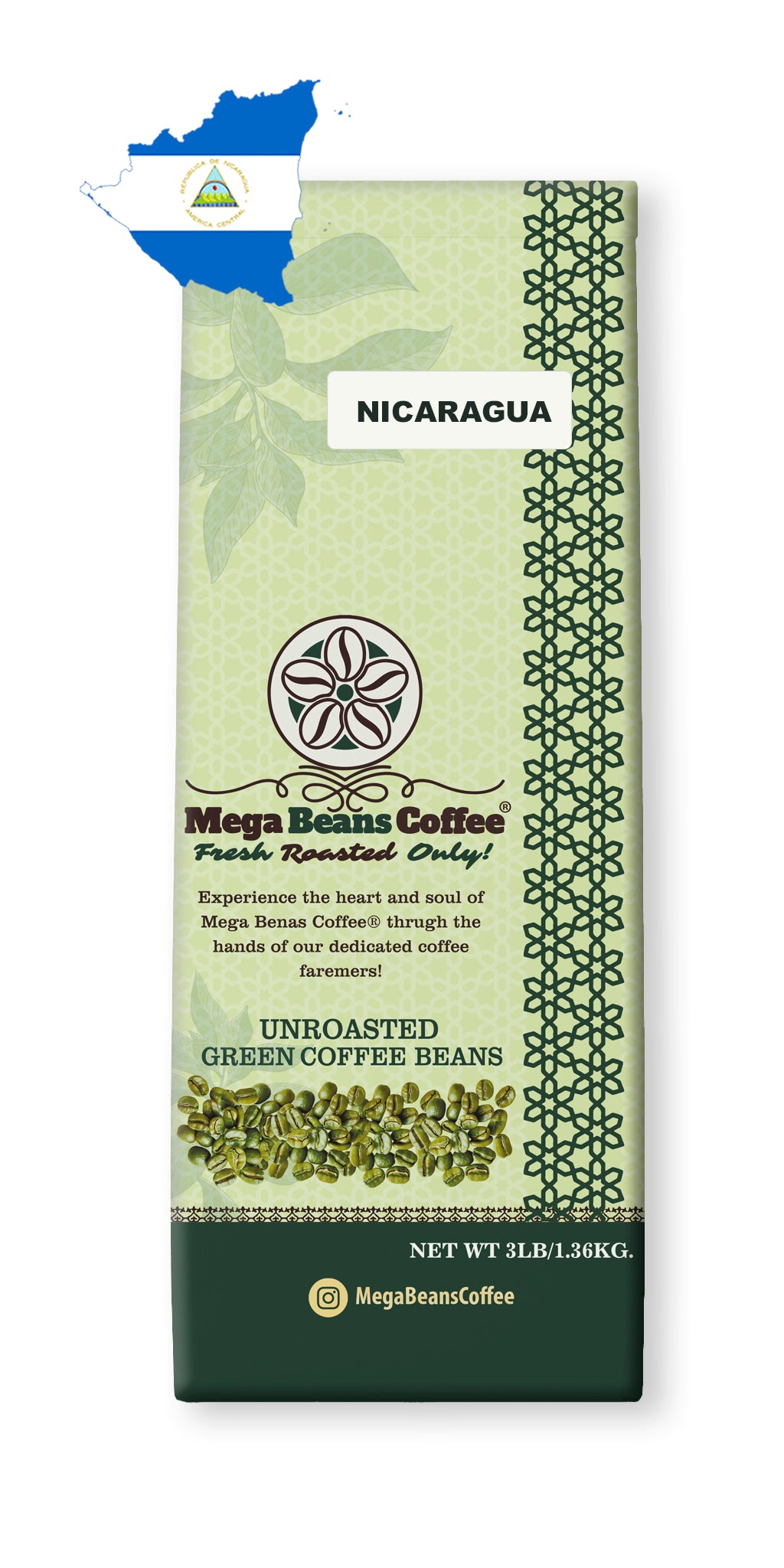 Nicaragua / Unroasted Green Coffee Beans